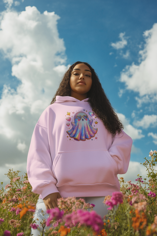 Cute Holographic Looking Ghost Hoodie
