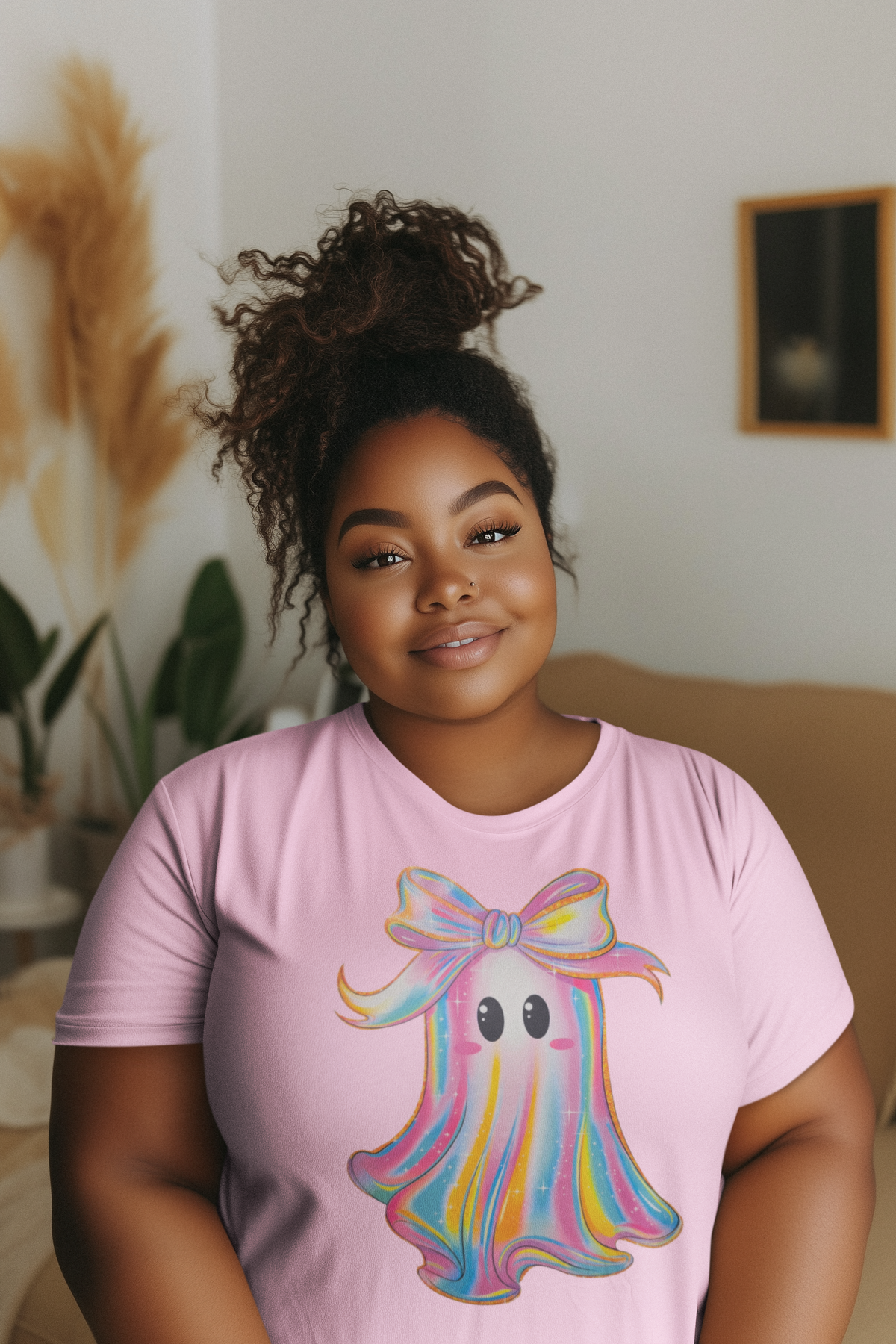 Cute Holographic Looking Ghost T-Shirt