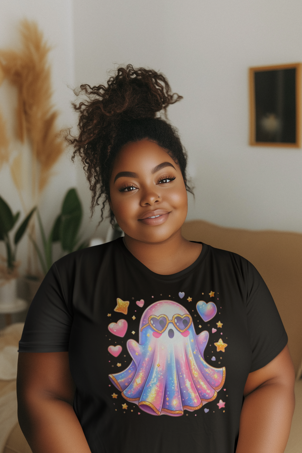 Cute Holographic Looking Ghost T-Shirt