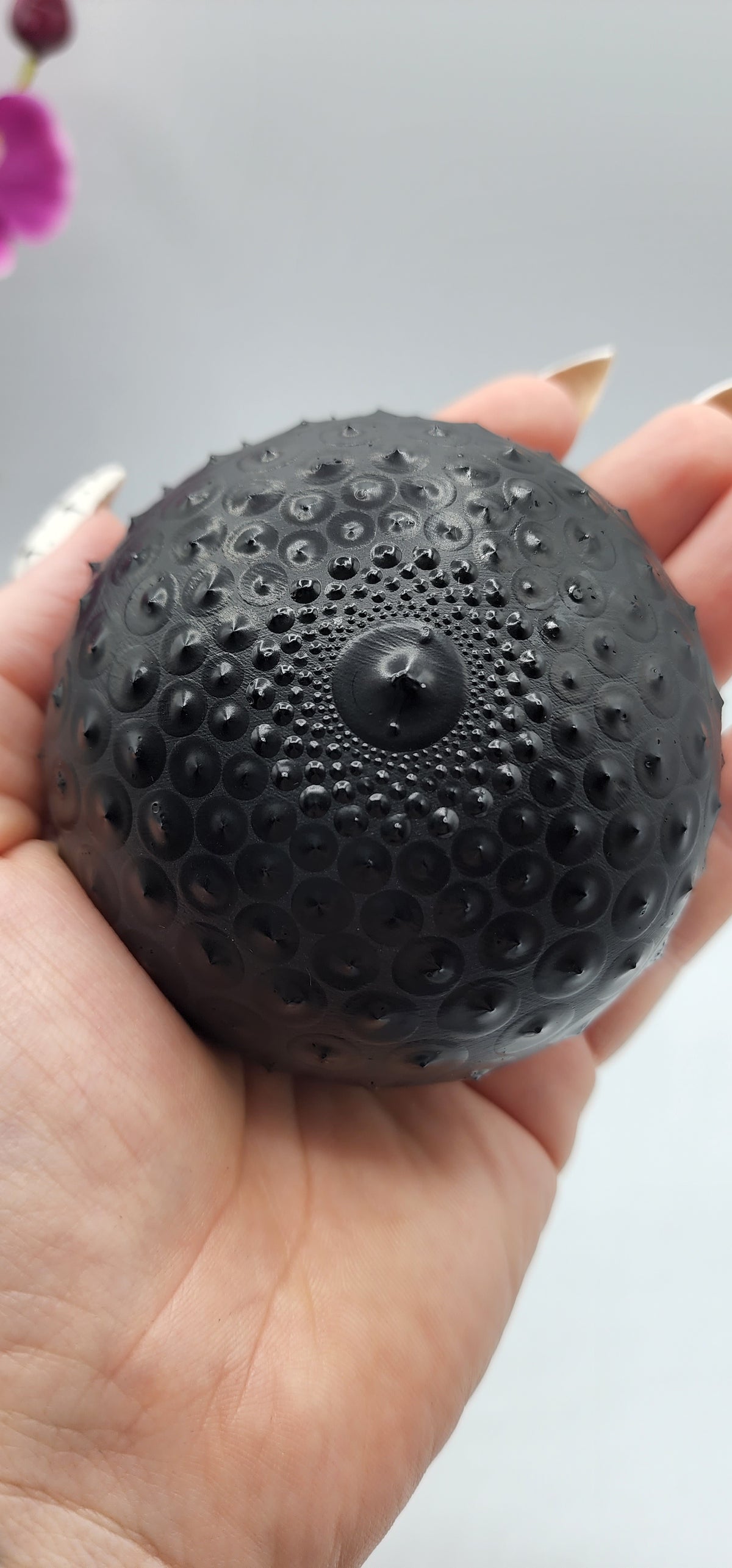 Celina Miller Art - Black on Black Mandala Stone