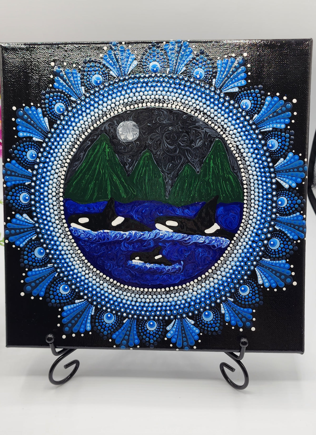Celina Miller Art - Orca Family Canvas
