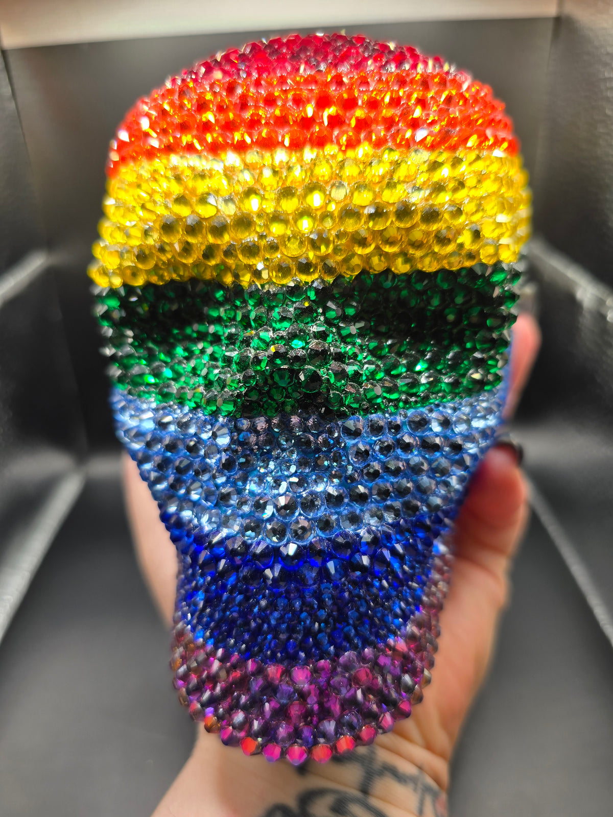 Celina Miller Art - Bling Large Rainbow Skull