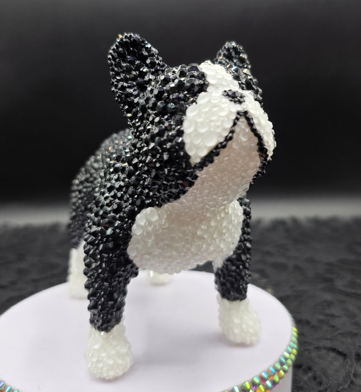 Celina Miller Art - Bling Black and White French Bulldog
