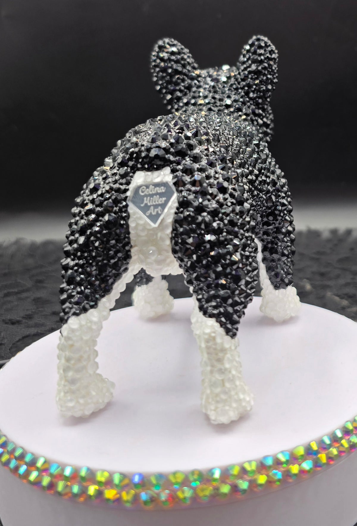 Celina Miller Art - Bling Black and White French Bulldog