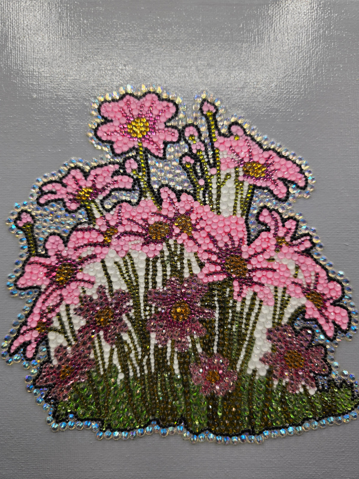 Celina Miller Art - Bling Pink Flower Canvas