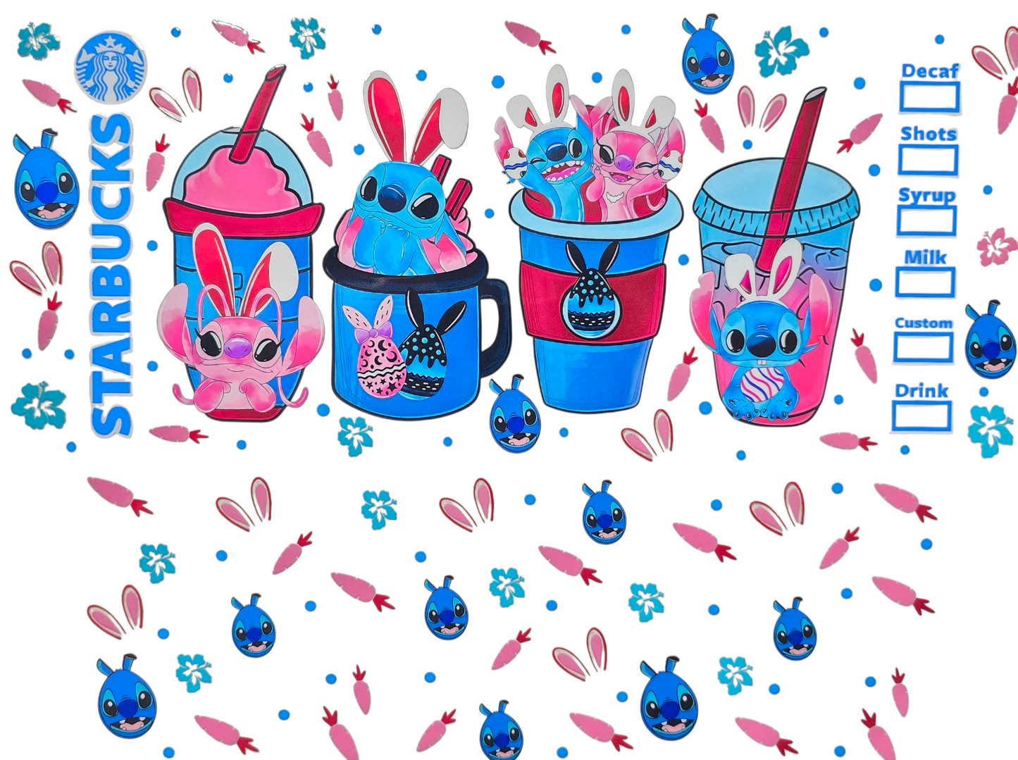 Stitch and Angel Bunny 40 oz Tumbler