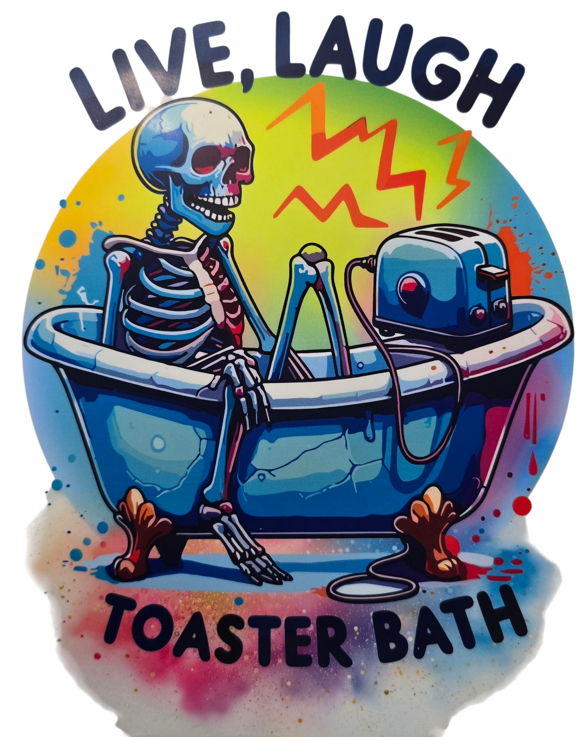Live Laugh Toaster Bath Hoodie