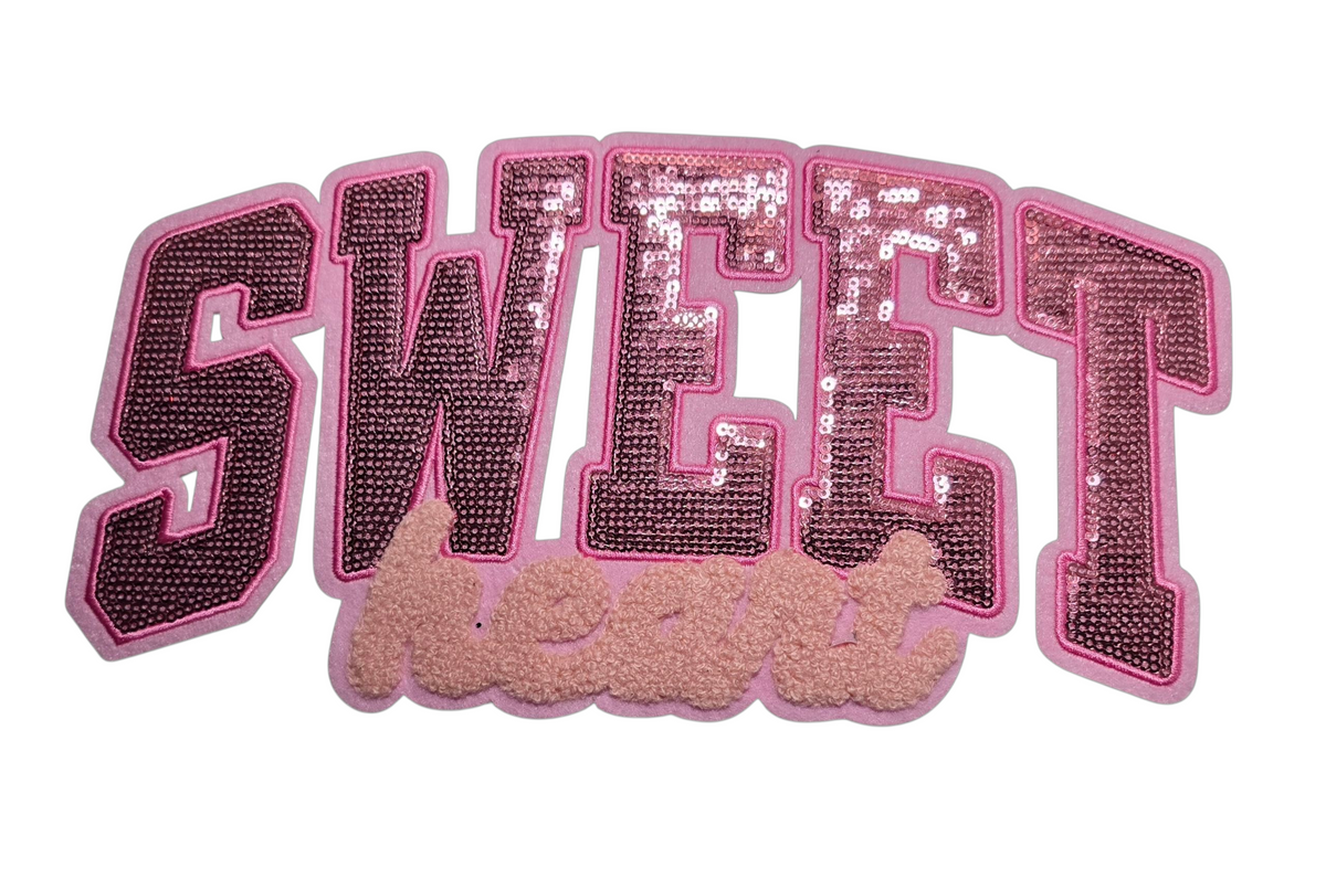 Sweetheart Sequin Chenille Patch T-Shirt