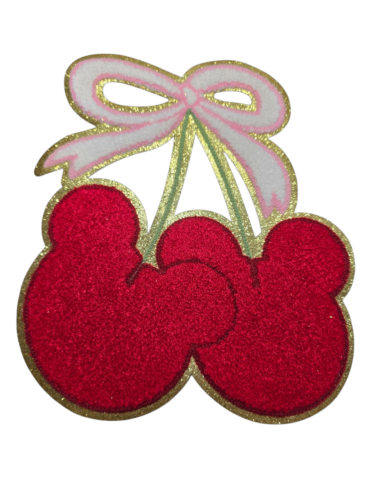 Mickey Head Cherries Chenille Patch Hoodie