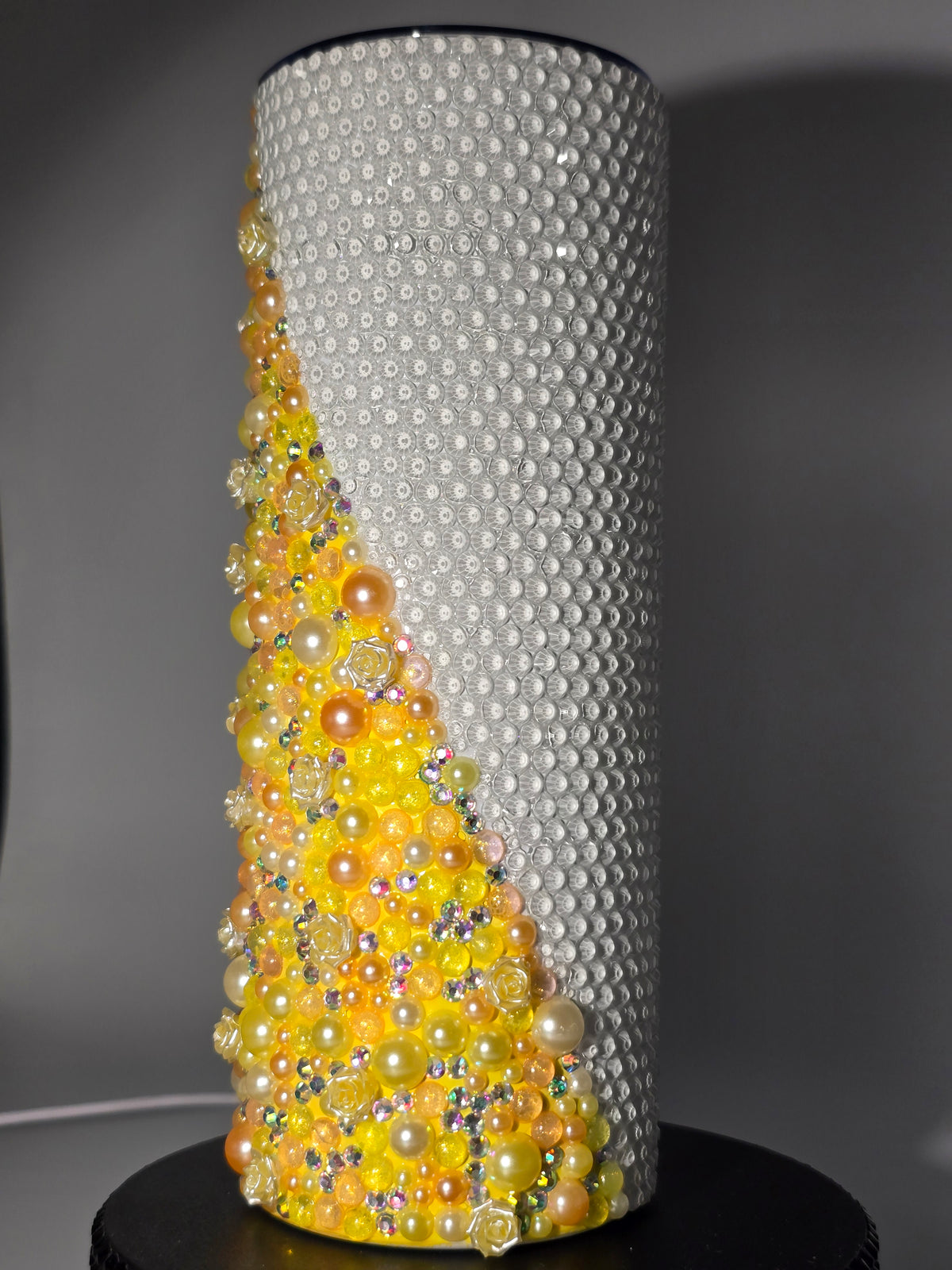 Celina Miller Art - Bling Yellow Floral Tumbler