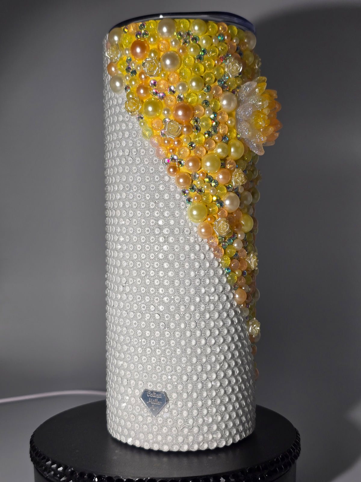 Celina Miller Art - Bling Yellow Floral Tumbler