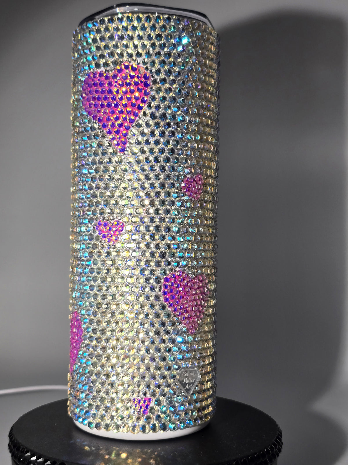 Celina Miller Art - Bling Pink Heart Tumbler