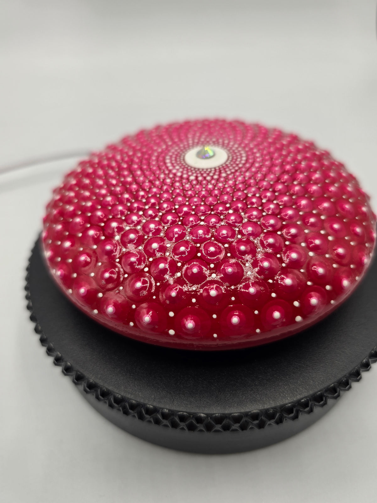 Celina Miller Art - Red and Pink XL Mandala Stone