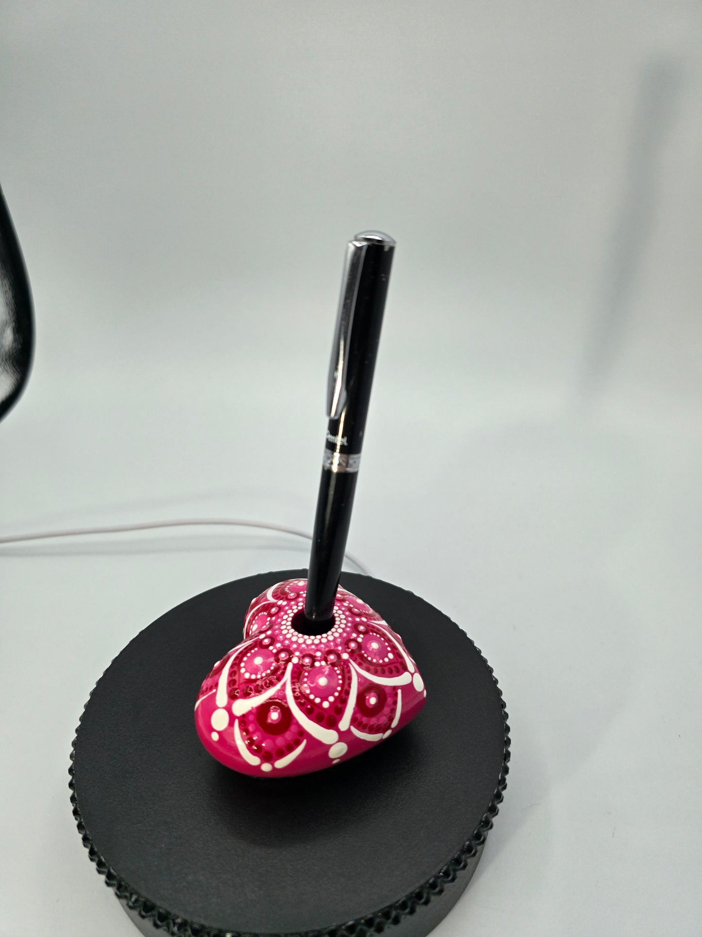 Celina Miller Art - Pink Pen Holder Stone