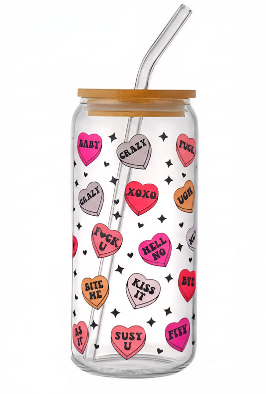 Swear Word Candy Hearts 16 oz Tumbler
