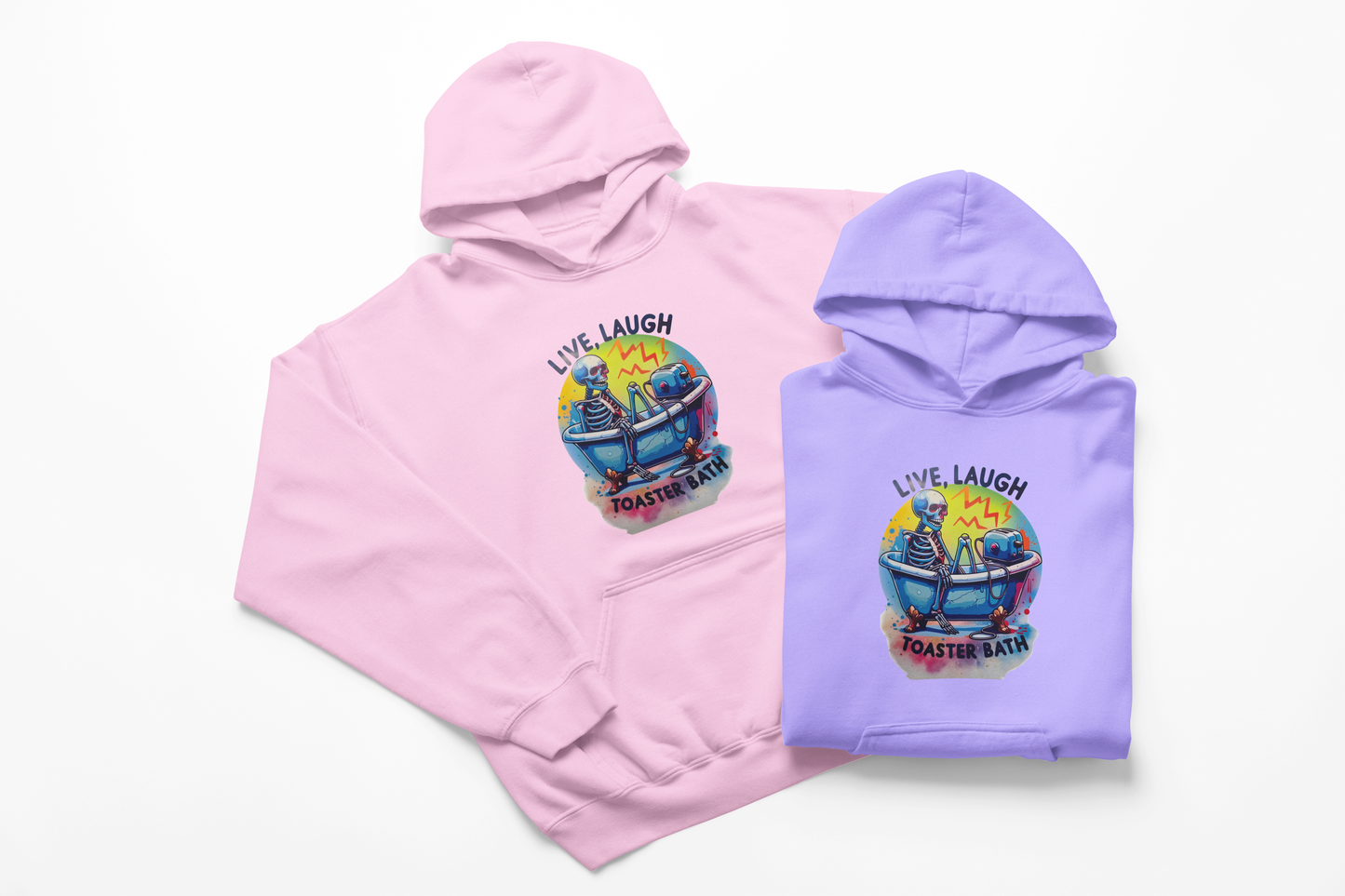 Live Laugh Toaster Bath Hoodie