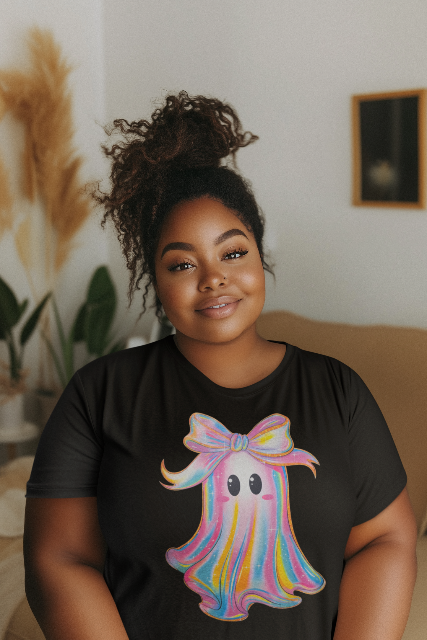 Cute Holographic Looking Ghost T-Shirt