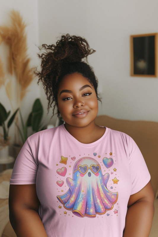 Cute Holographic Looking Ghost T-Shirt