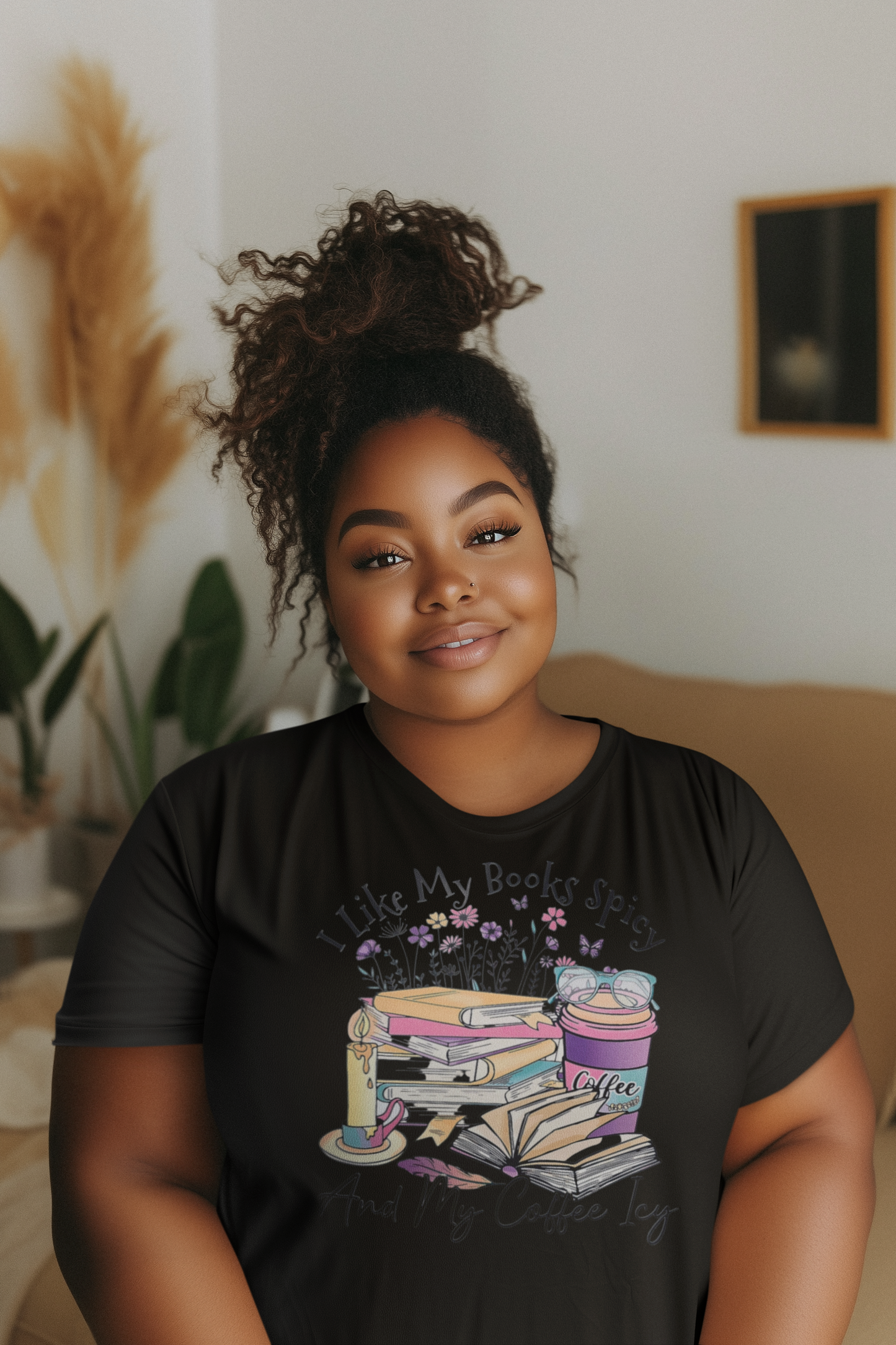 I Like My Books Spicy and My Coffee Icy T-Shirt