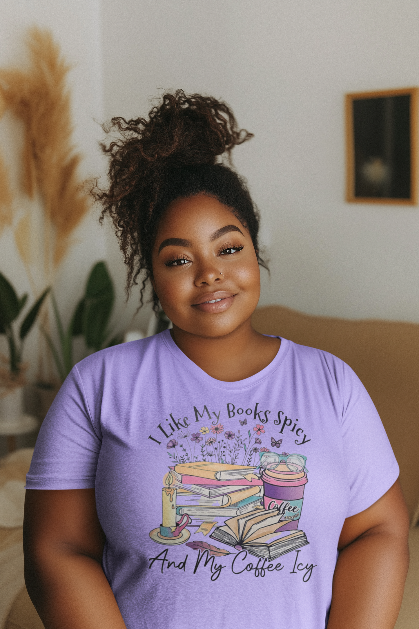 I Like My Books Spicy and My Coffee Icy T-Shirt