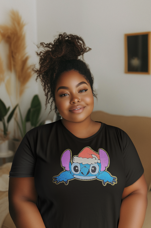 Christmas Stitch Chenille Patch T-Shirt