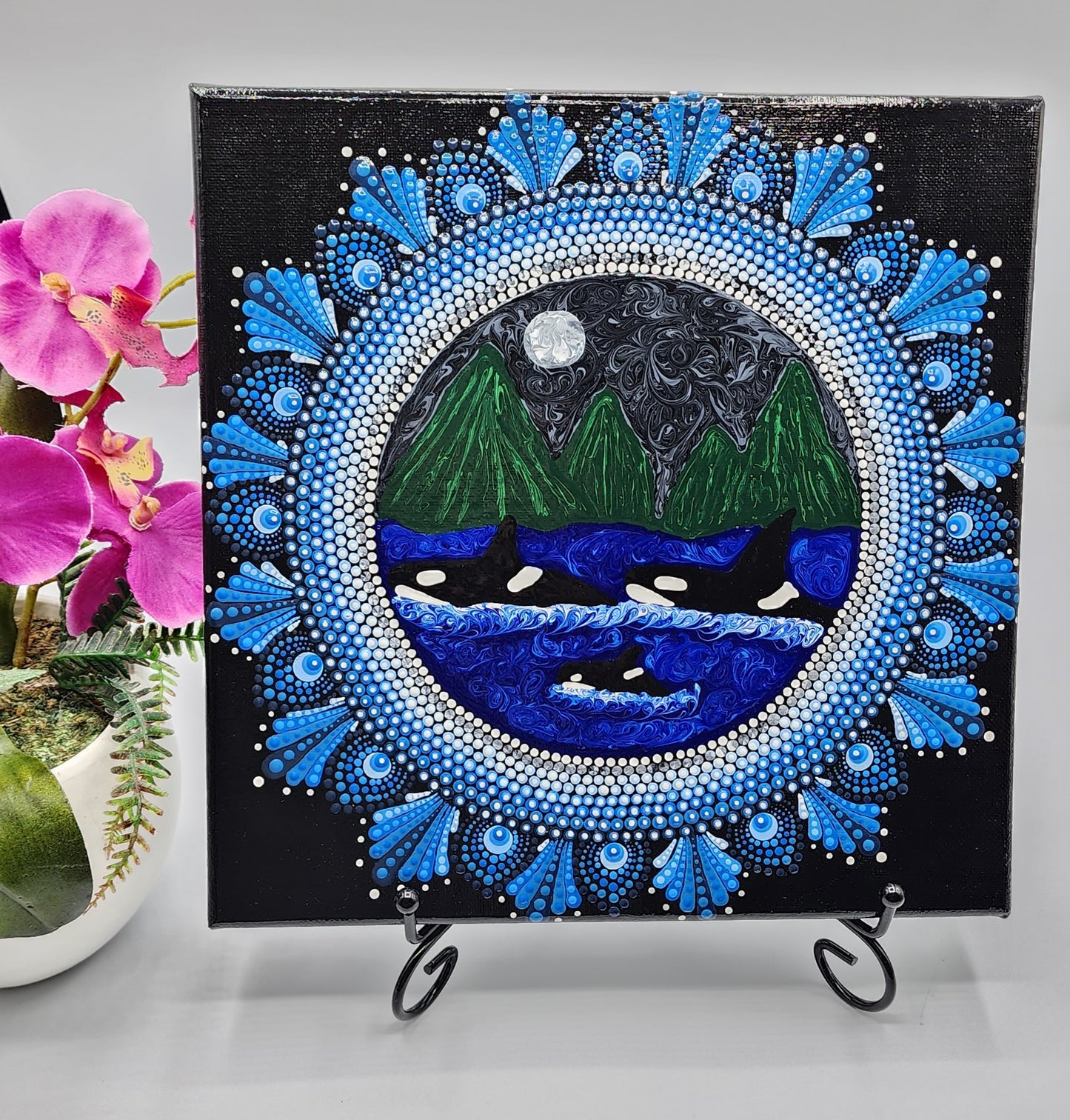 Celina Miller Art - Orca Family Canvas