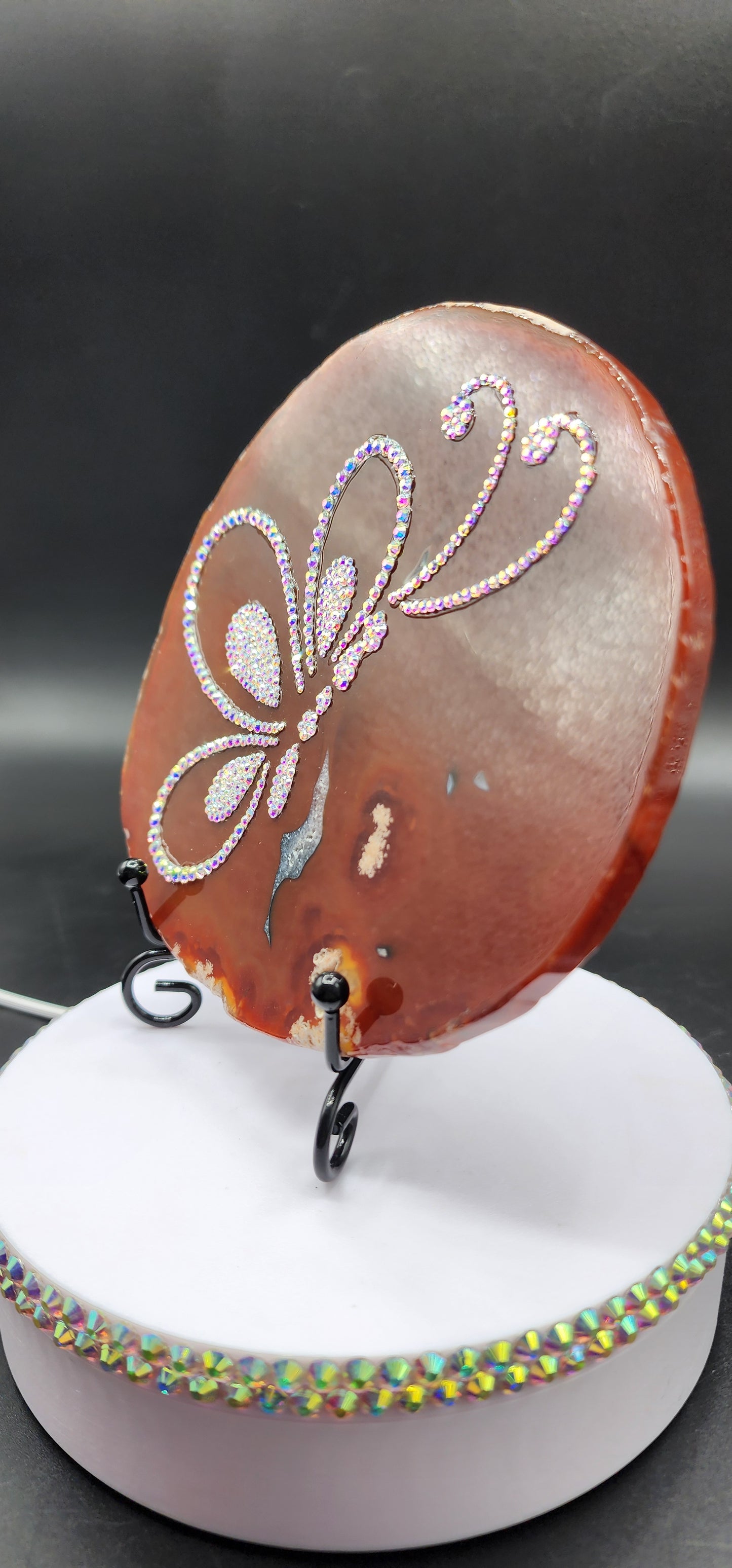 Celina Miller Art - Bling Butterfly Agate Slice