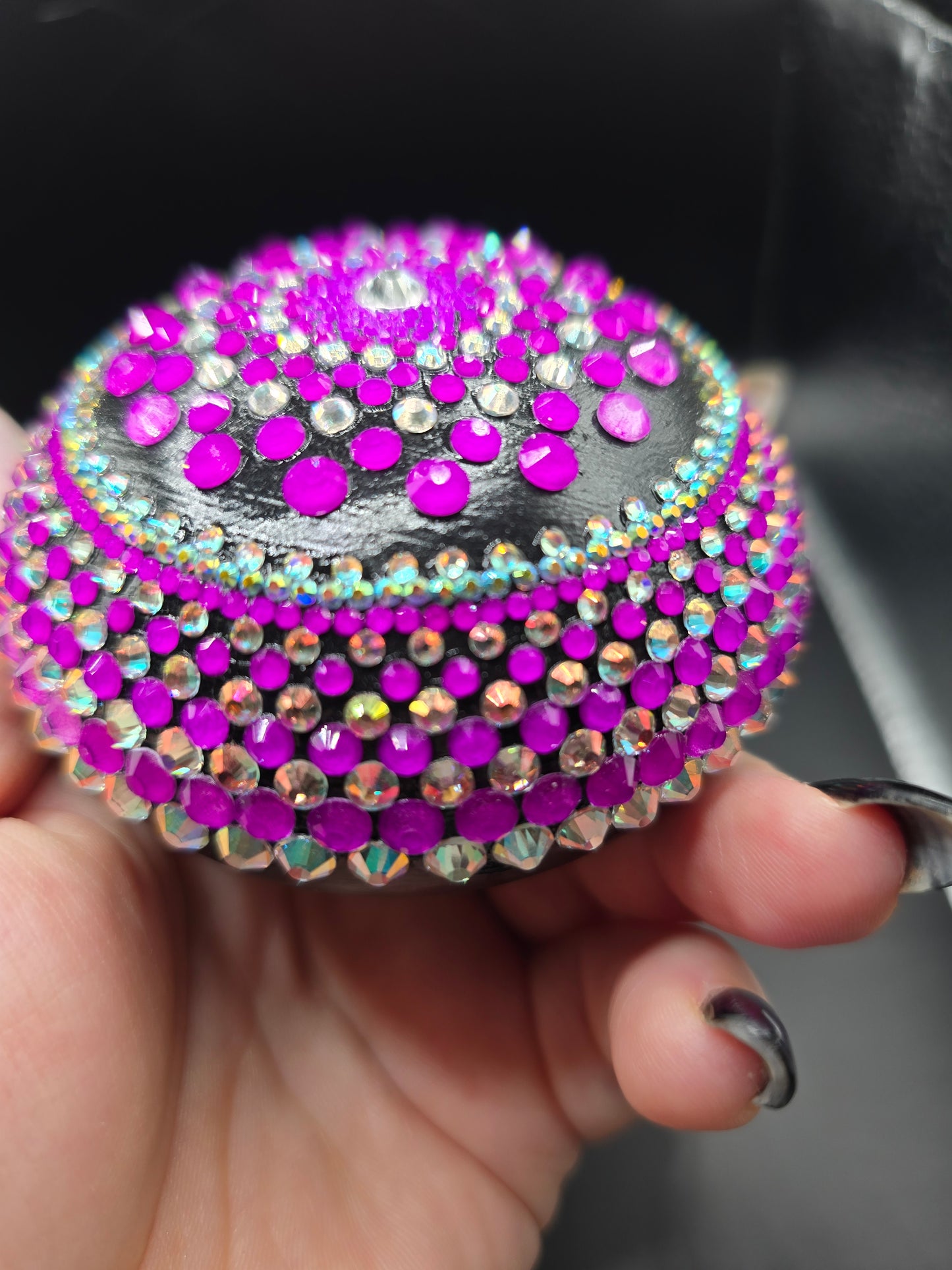 Celina Miller Art - Bling Neon Purple and Aurora Borealis Mandala