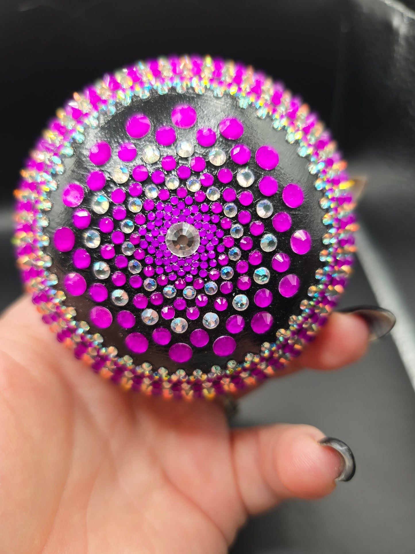 Celina Miller Art - Bling Neon Purple and Aurora Borealis Mandala