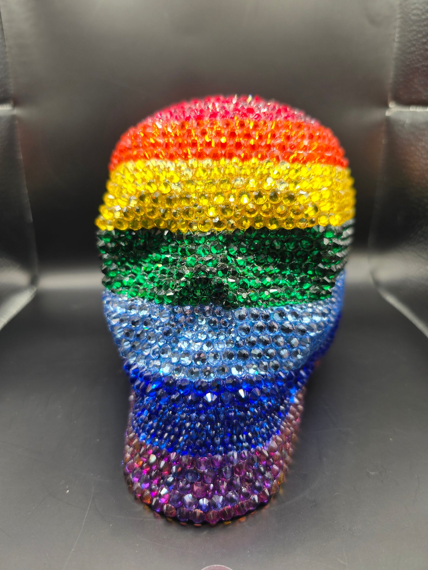 Celina Miller Art - Bling Large Rainbow Skull