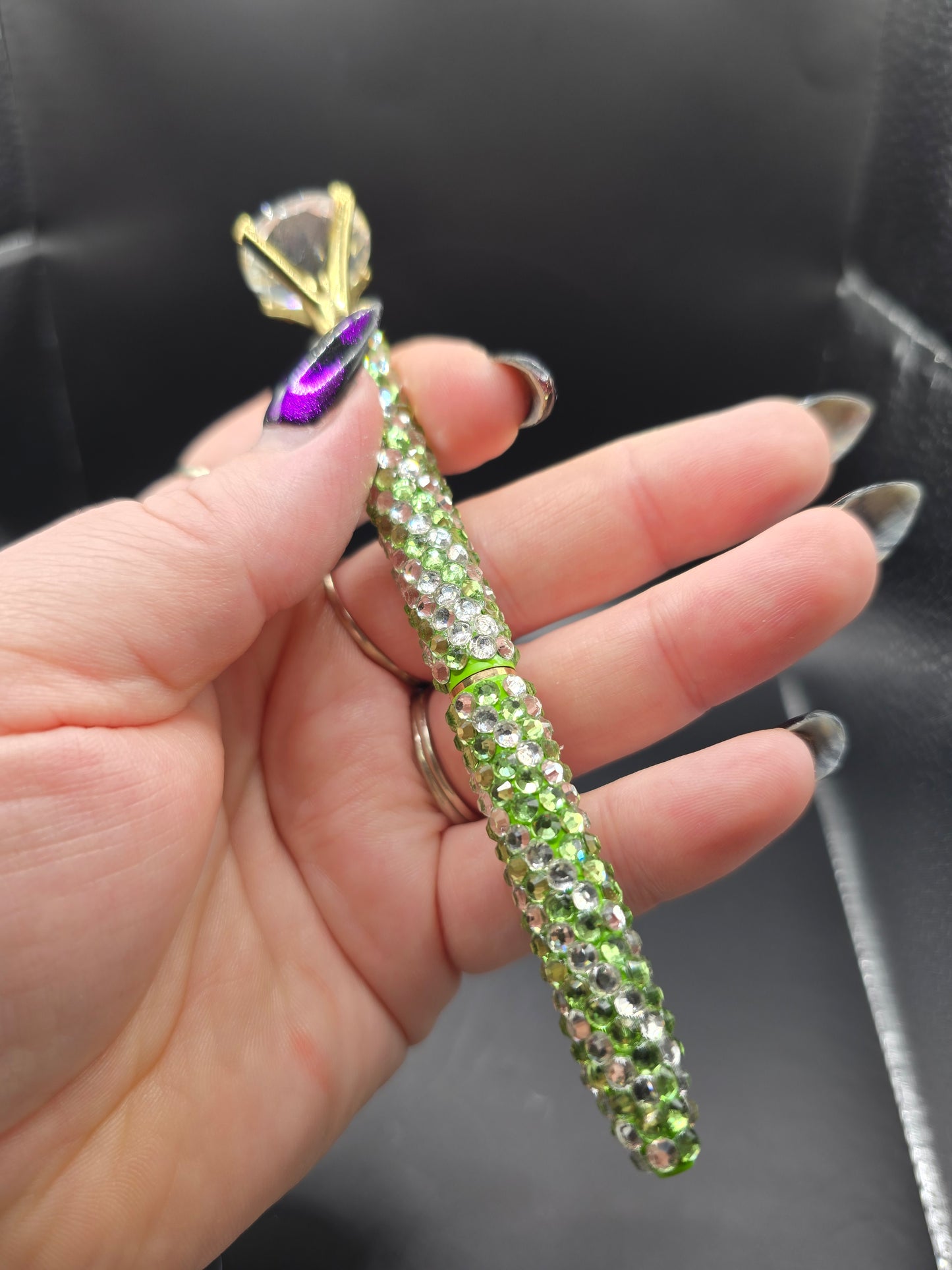 Celina Miller Art - Bling Silver and Green Pen