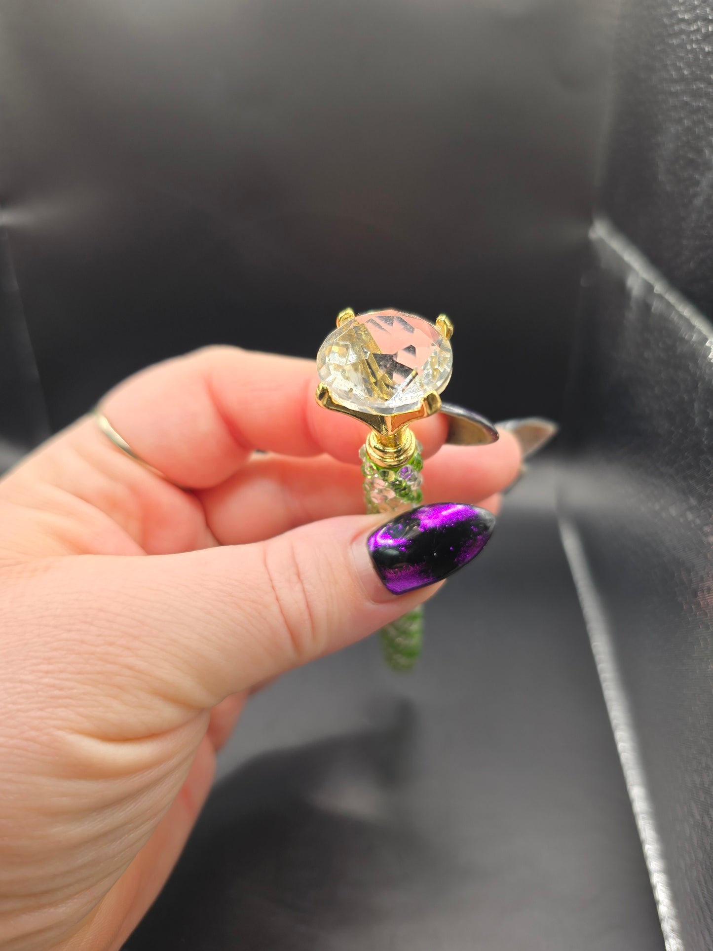 Celina Miller Art - Bling Silver and Green Pen