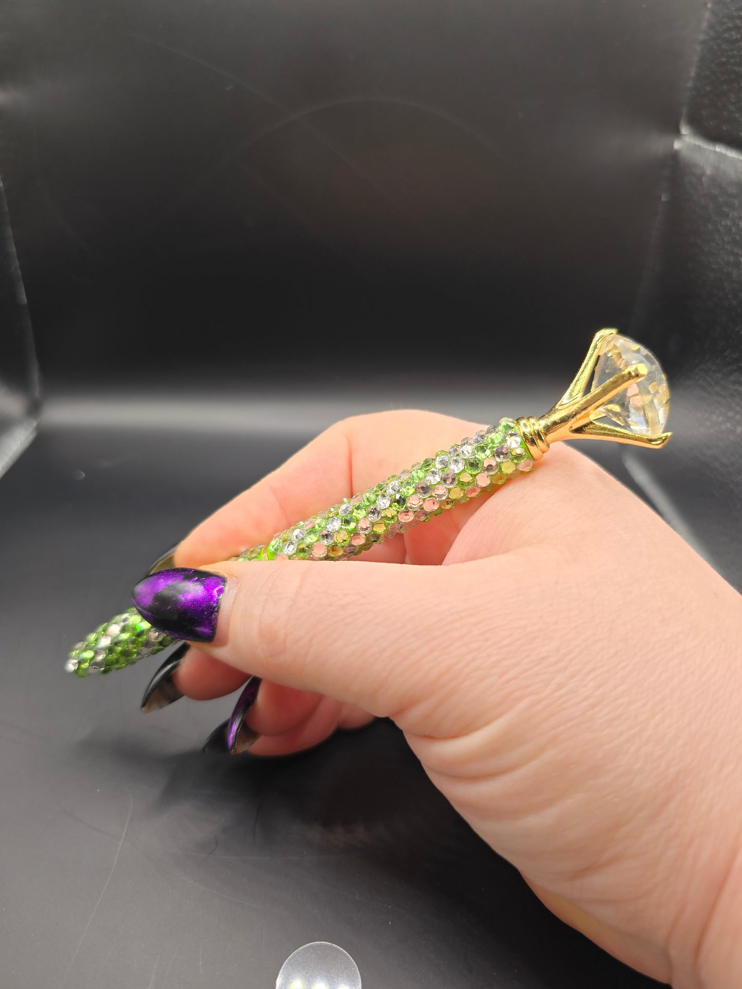 Celina Miller Art - Bling Silver and Green Pen