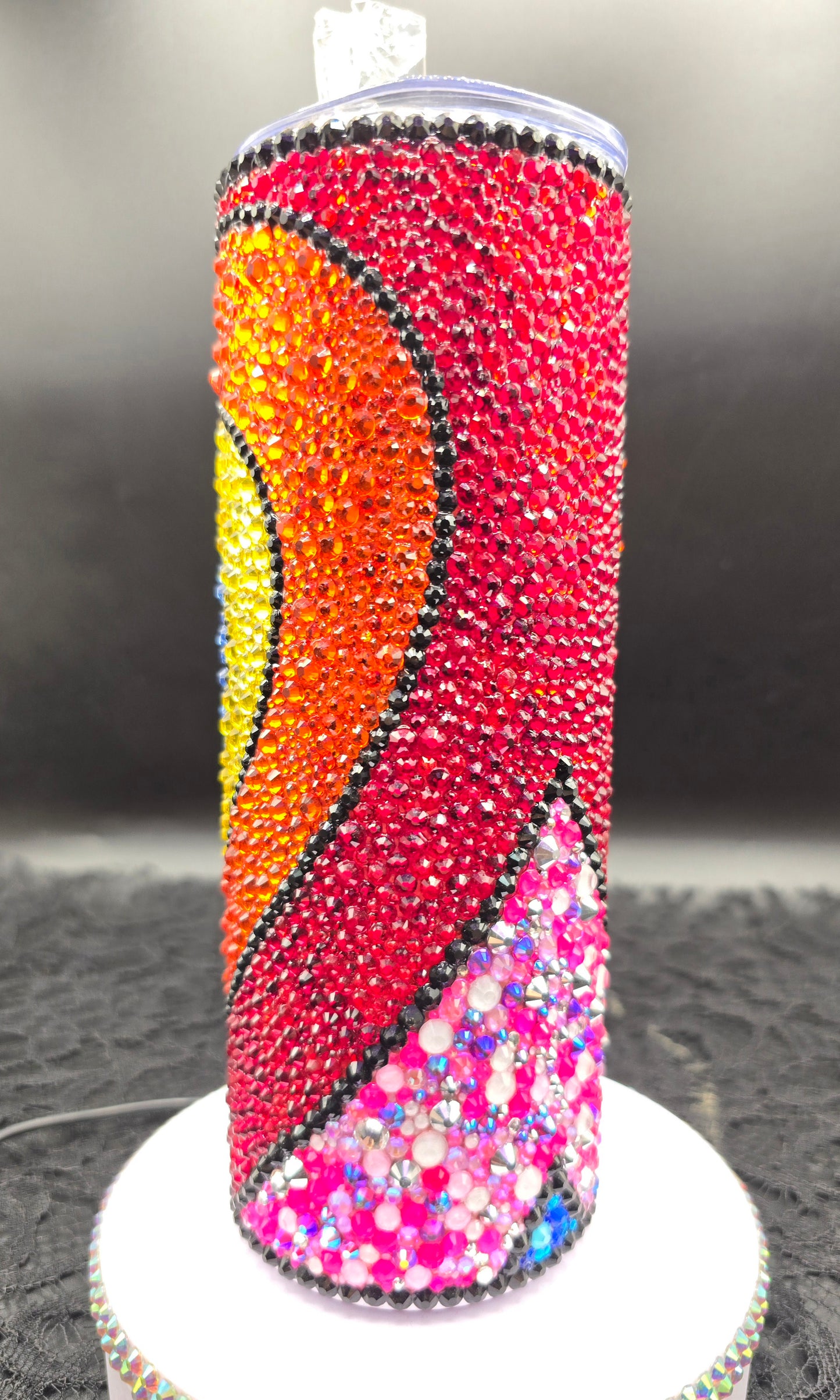Celina Miller Art - Bling Rainbow Heart Tumbler