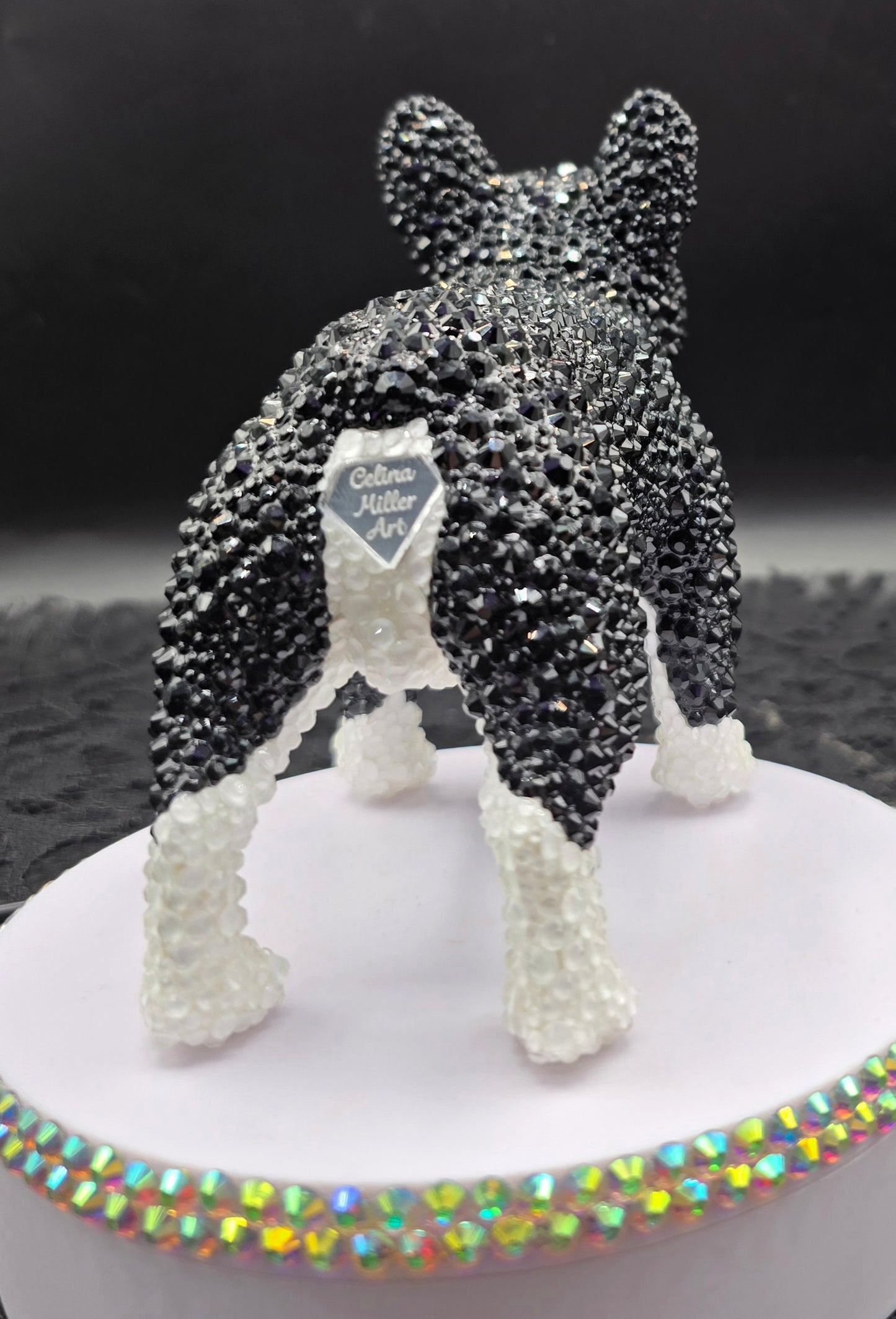 Celina Miller Art - Bling Black and White French Bulldog