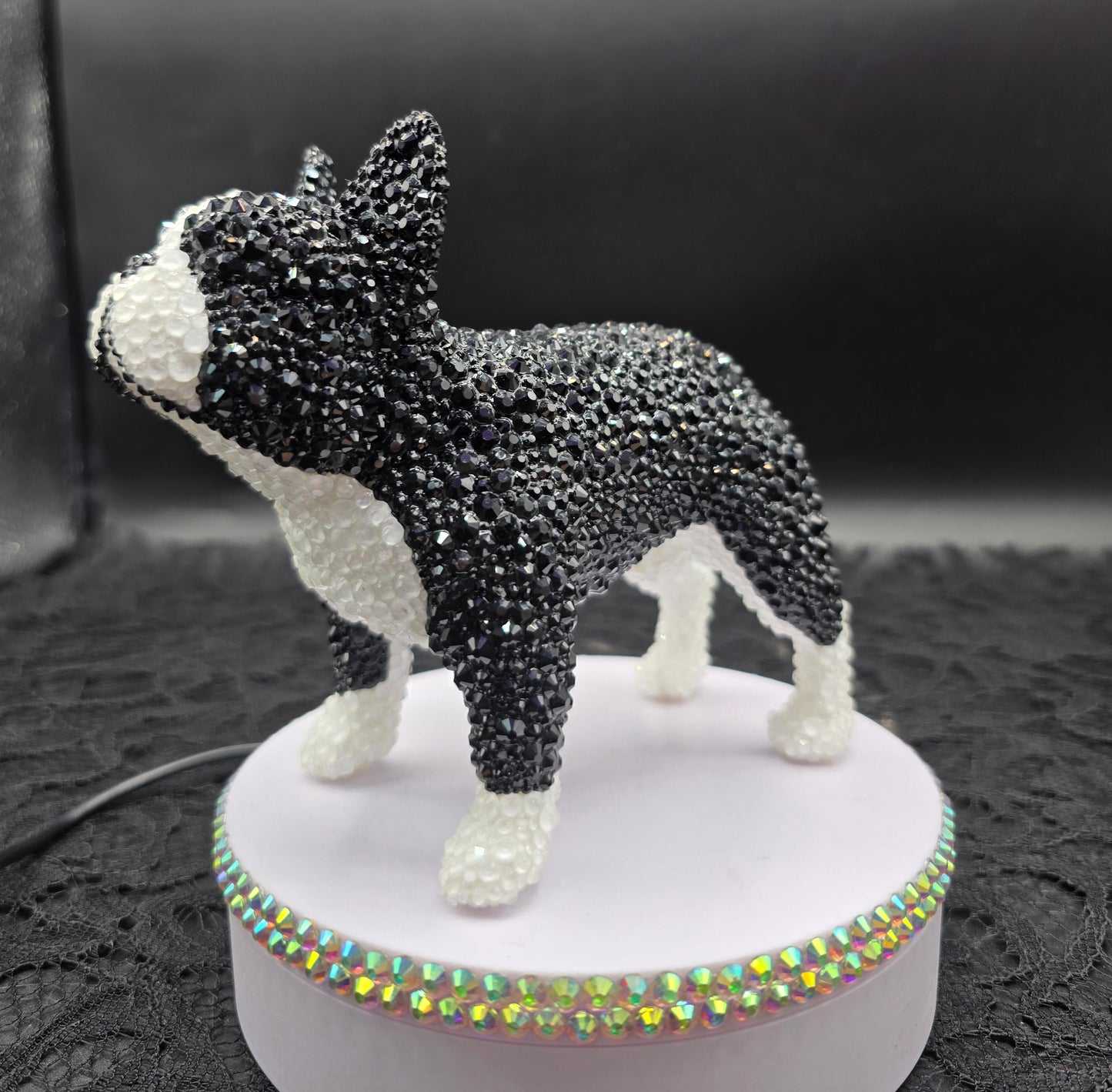 Celina Miller Art - Bling Black and White French Bulldog