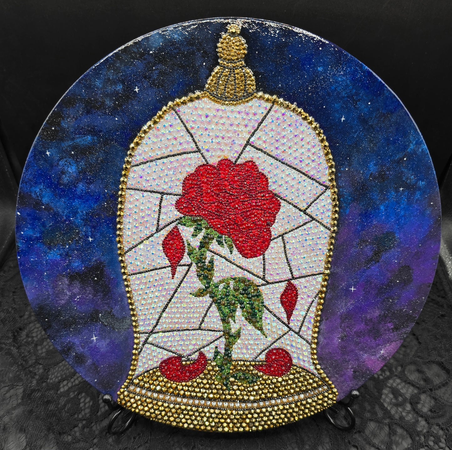 Celina Miller Art - Bling Cursed Rose Canvas