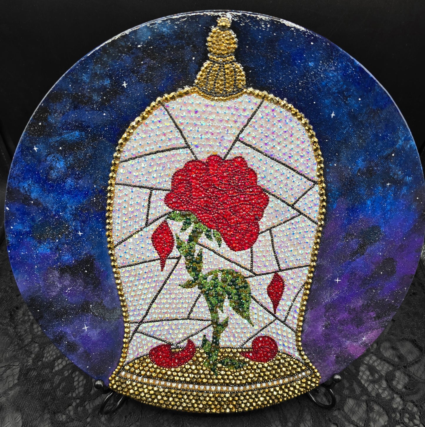 Celina Miller Art - Bling Cursed Rose Canvas