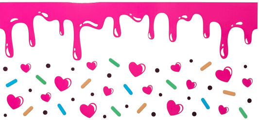 Pink Drip with Sprinkles 16 oz Tumbler