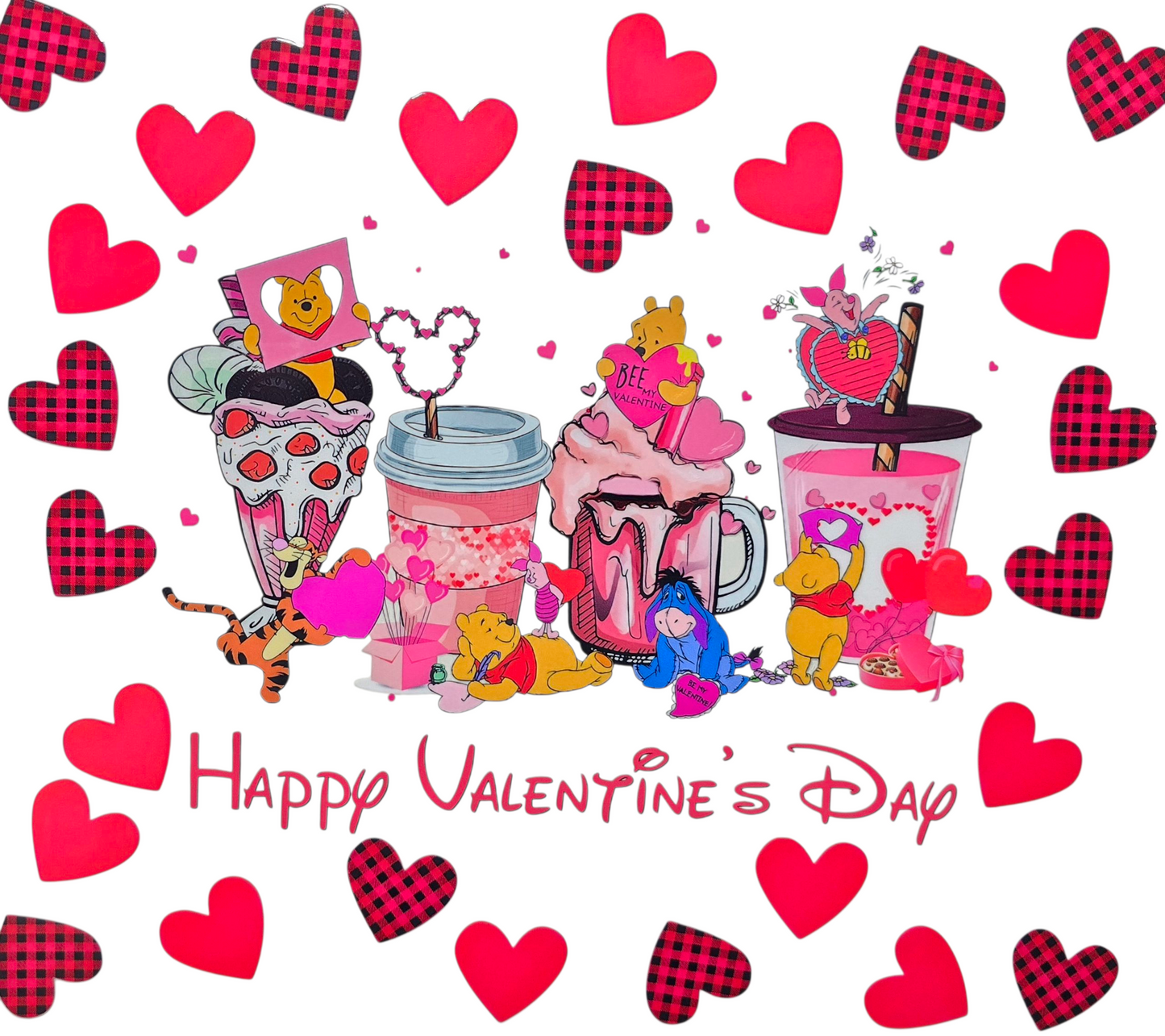 Winnie the Pooh Valentines Day 20 oz Tumbler