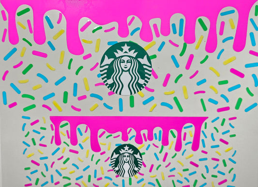 Pink Drip with Sprinkles Starbucks 40 oz Tumbler