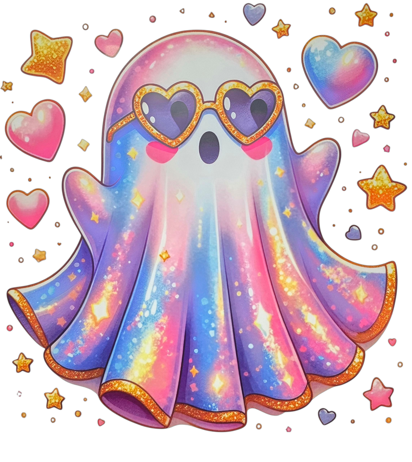 Cute Holographic Looking Ghost Hoodie