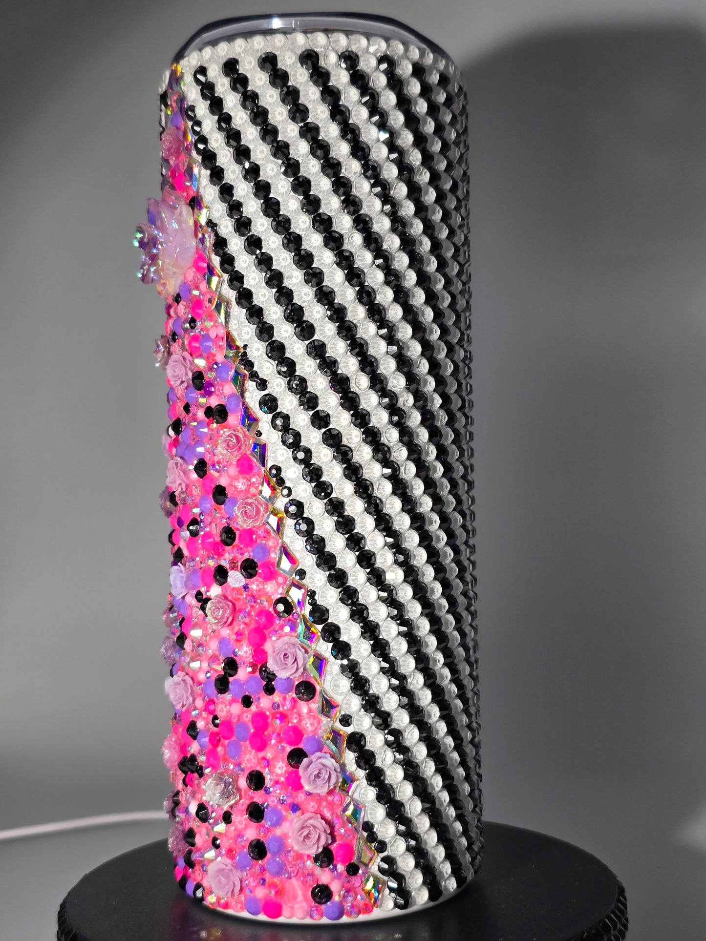 Celina Miller Art - Bling Pink Flower Tumbler