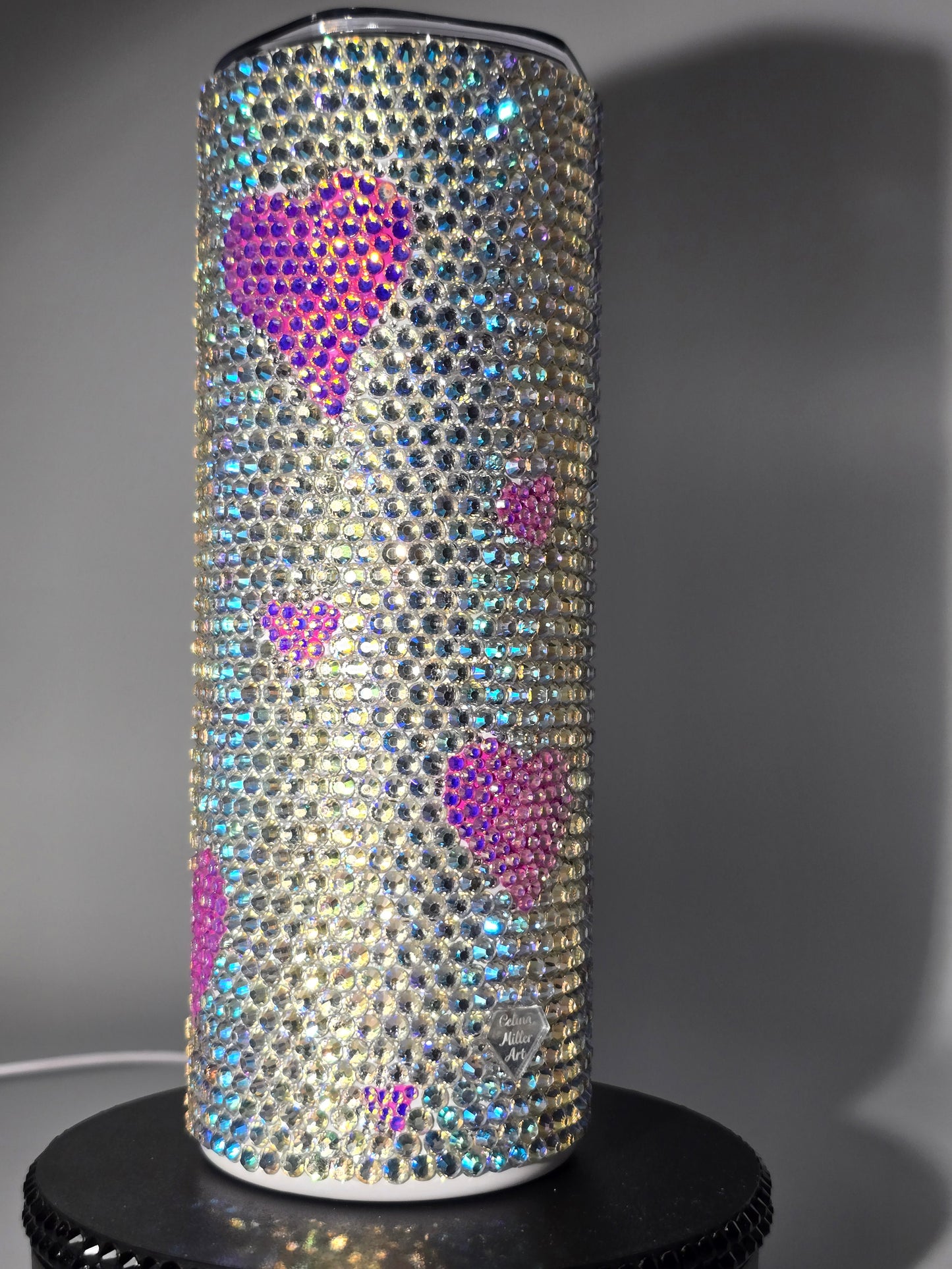 Celina Miller Art - Bling Pink Heart Tumbler