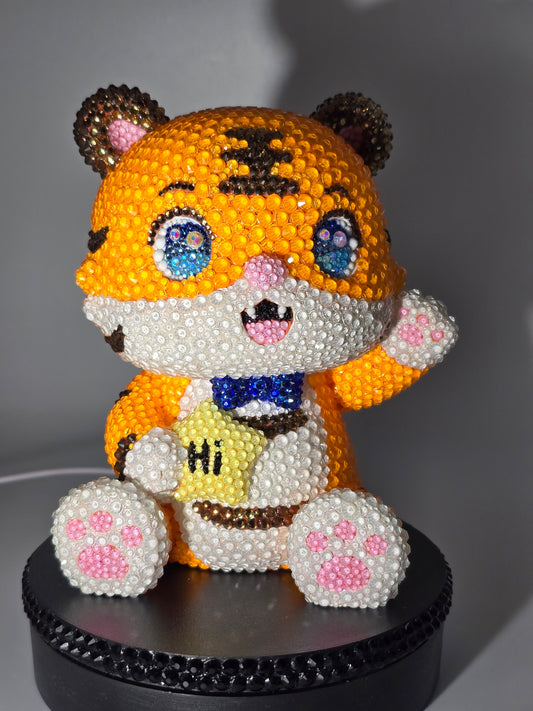 Celina Miller Art - Bling Tiger Piggy Bank