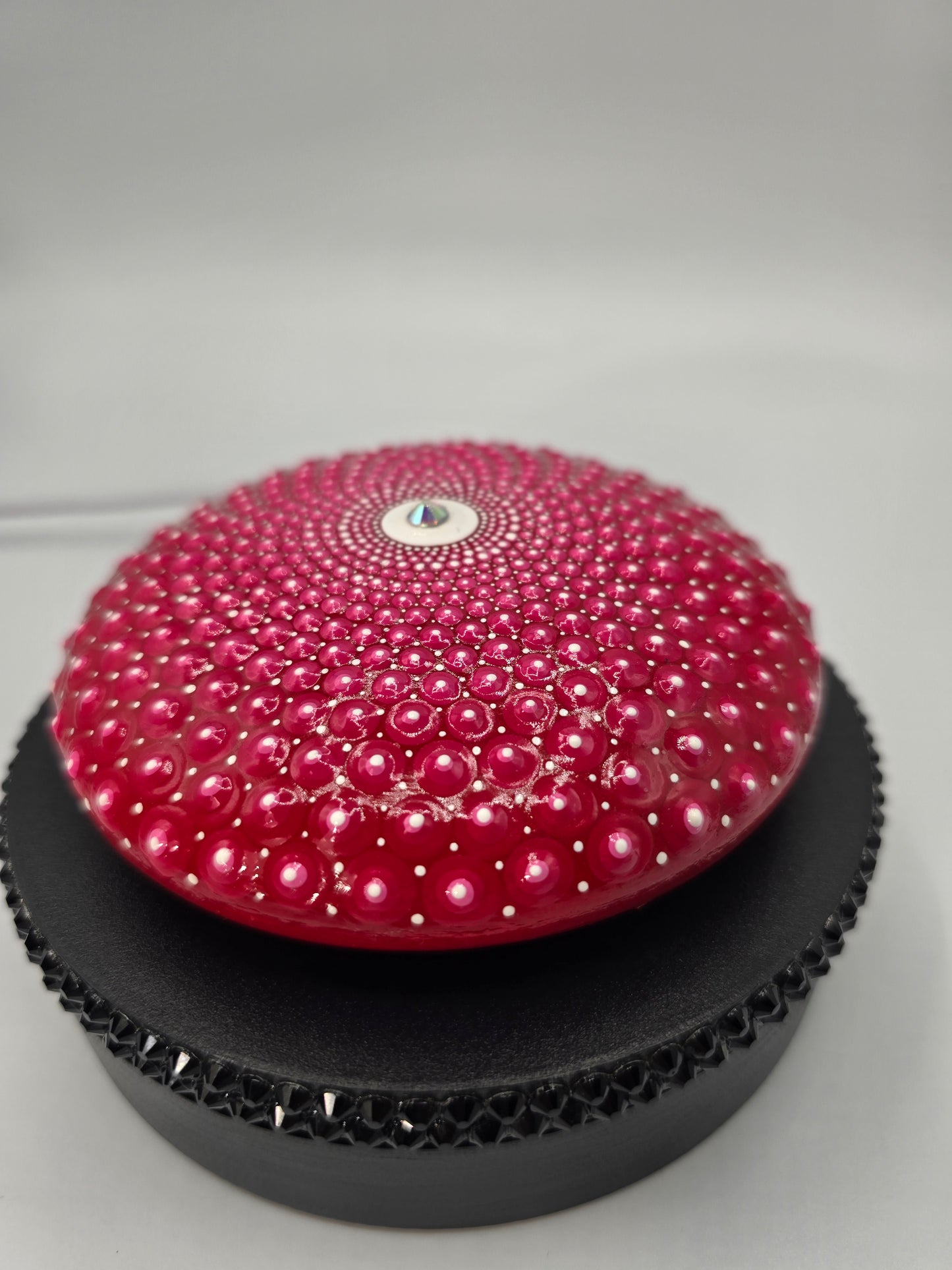 Celina Miller Art - Red and Pink XL Mandala Stone