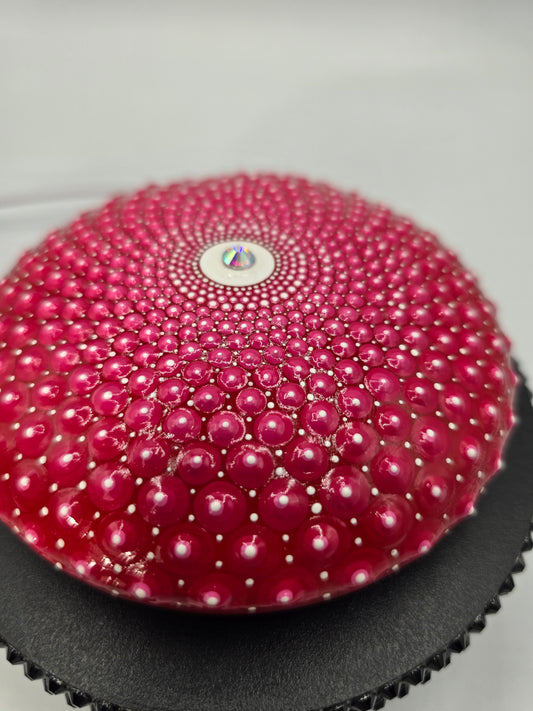 Celina Miller Art - Red and Pink XL Mandala Stone