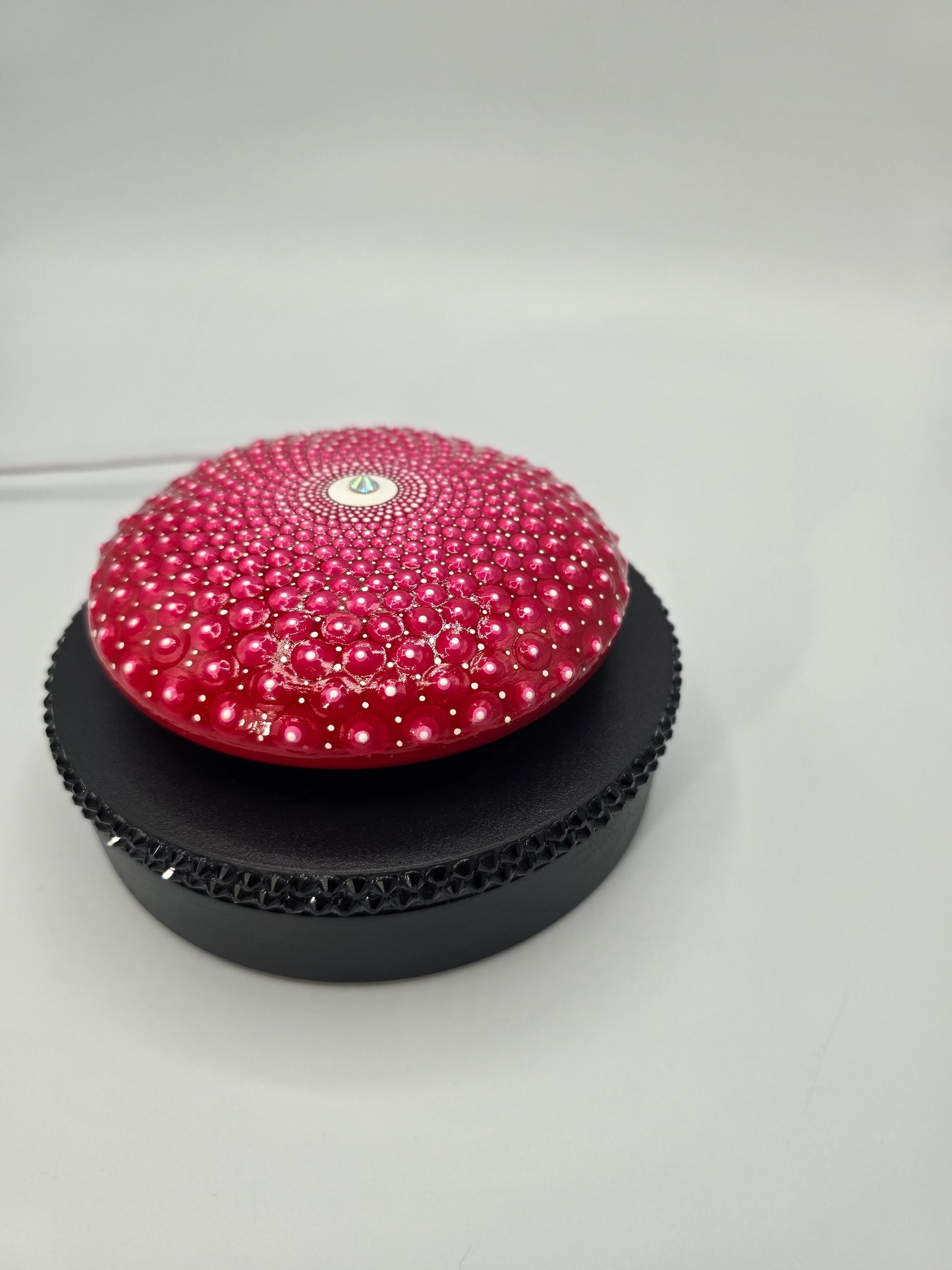 Celina Miller Art - Red and Pink XL Mandala Stone