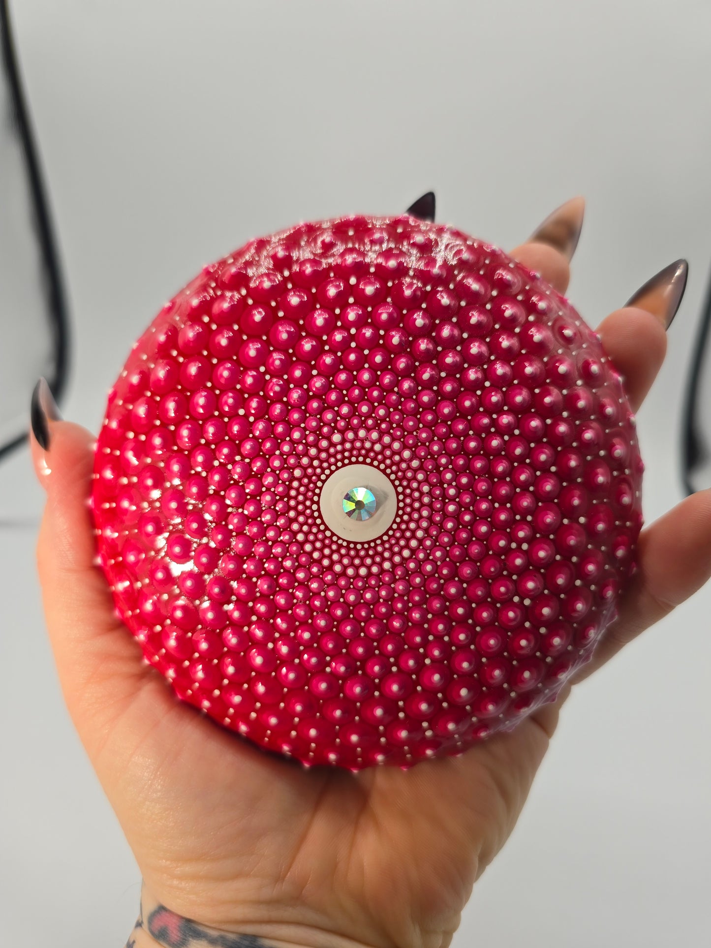 Celina Miller Art - Red and Pink XL Mandala Stone