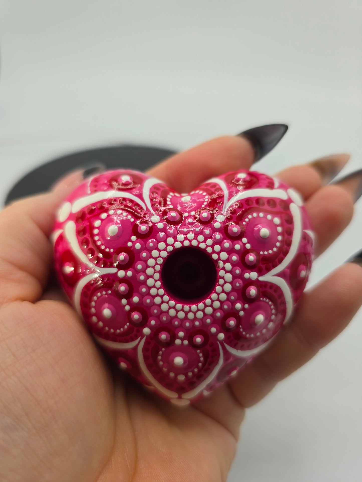 Celina Miller Art - Pink Pen Holder Stone